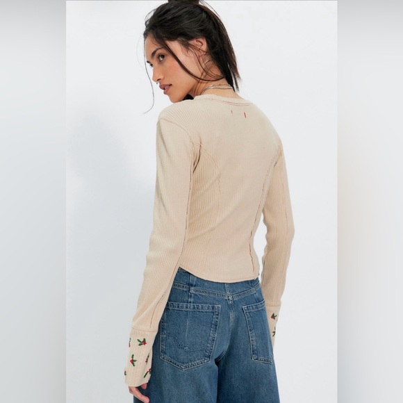 FREE PEOPLE We The Free Daria Cuff Cardi TOP - Picture 3 of 11